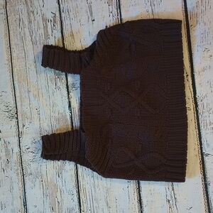 Kendall + Kylie Brown Knit Crop Tank Sweater Top M NWOT